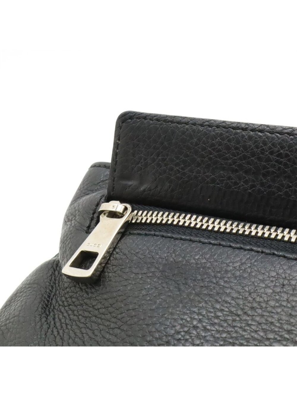 Gucci Soho Interlocking Logo Belt Bag Leather Black Silver - Picture 8 of 9